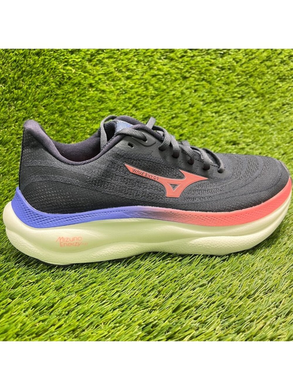 Mizuno Wave Sky 9 Womens Size 9 Navy Orange Athletic Running Shoes Sneakers